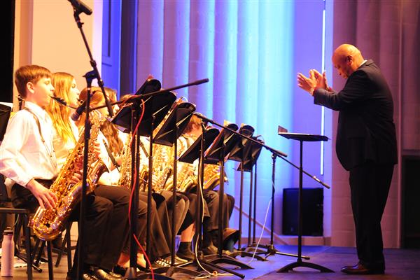 Students performing at the 2023-2024 All County Jazz Concert